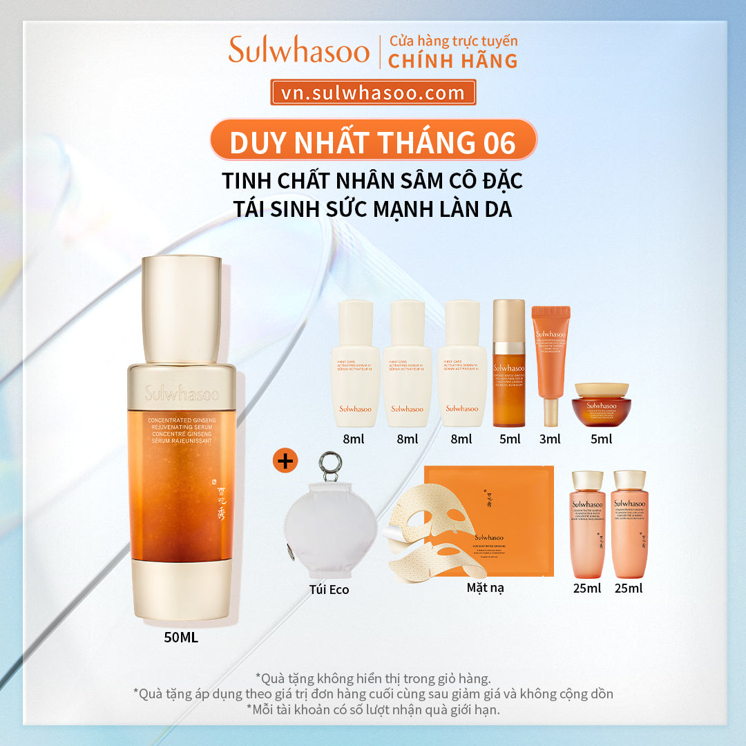 Tinh Chất Nhân Sâm Cô Đặc Dưỡng Da Săn Chắc - Sulwhasoo Concentrated Ginseng Rejuvenating Serum 50ML
