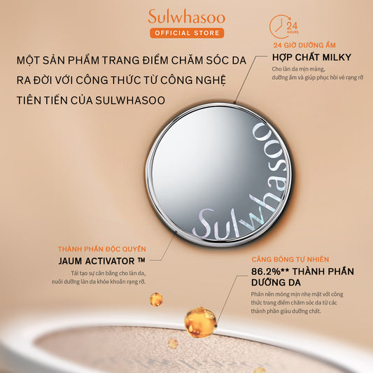 Phấn Nước Trang Điểm Mỏng Nhẹ Sáng Trong (kèm lõi thay thế) - Sulwhasoo Perfecting Cushion Airy 15gx2