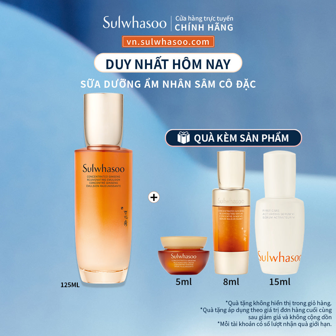 Sữa Dưỡng Nhân Sâm Ngăn Ngừa Lão Hóa Sulwhasoo Concentrated Ginseng Rejuvenating Emulsion 125ml