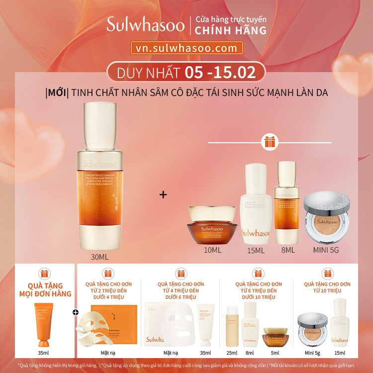 |MỚI| Tinh Chất Nhân Sâm Cô Đặc Dưỡng Da Săn Chắc - Sulwhasoo Concentrated Ginseng Rejuvenating Serum 30ML